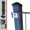Double-Wire Panel Fence Complete Set 6/5/6 mm, Anthracite RAL 7016, 45 m, 1,030 mm High view 1