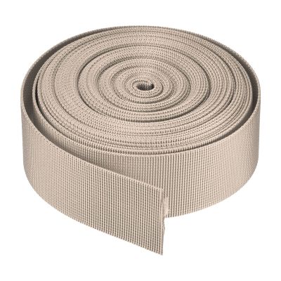 sourcing map Flat Nylon Webbing, 3.8 cm, 9.1 m, Champagne, for Backpacks & Luggage