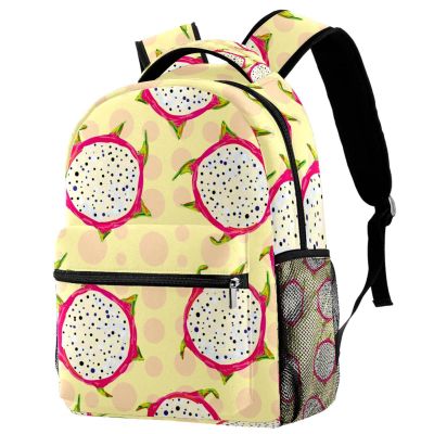 Leisure Campus Travel Backpacks, Dragon Fruit Bags with Bottle Holder for Girls and Boys