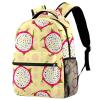 Leisure Campus Travel Backpacks, Dragon Fruit Bags with Bottle Holder for Girls and Boys view 1