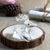 TYUTYU Crystal Sika Deer Figurine, Clear Glass Wildlife Paperweight, Home Table Decor view 2