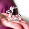 TYUTYU Crystal Sika Deer Figurine, Clear Glass Wildlife Paperweight, Home Table Decor view 3