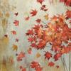 Feeling at Home Fine Art Print on 220 gsm Matte Paper, Crimson Foliage Asia Landscape, 96 × 96 cm view 1