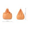 RHDFKOD Bean Bag Cover Without Filling, Extra-Large, Zippered, Washable Polyester, Indoor and Outdoor, Orange, 39.3 x 47.2 in view 2