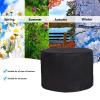 QIAOH Round Patio Furniture Cover 140 x 100 cm, 420D Oxford Fabric Cover for Round Garden Tables view 2