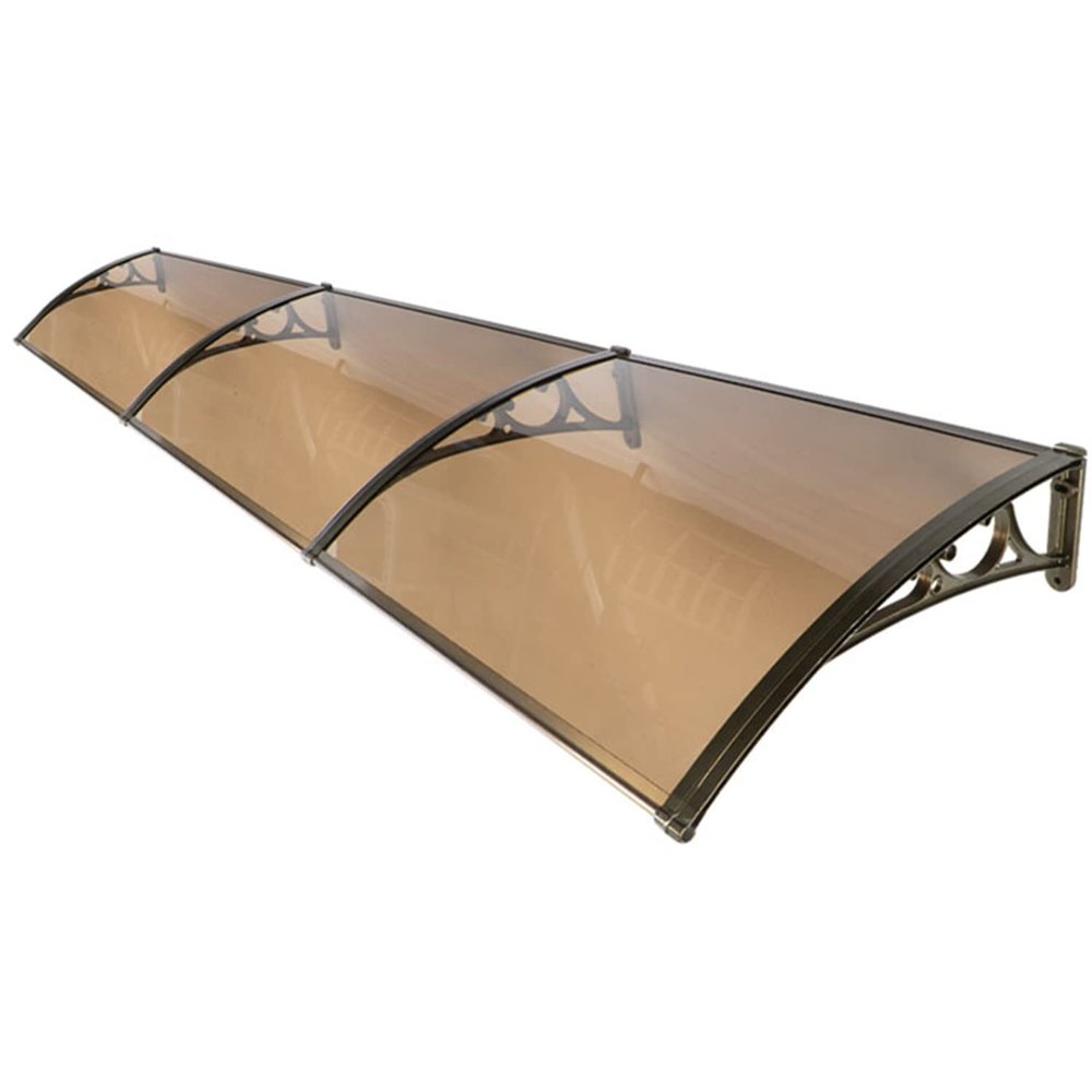 WUZMING Door Canopy, Brown, 260 x 80 cm