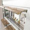 WUZMING Door Canopy, Brown, 260 x 80 cm view 2