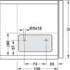 Gedotec Furniture Flap Fitting with Cable Pull, Model C, 1 pc, Black Cover Caps, for Flaps up to 4.1 kg view 3