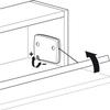 Gedotec Furniture Flap Fitting with Cable Pull, Model C, 1 pc, Black Cover Caps, for Flaps up to 4.1 kg view 4