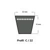 SWR Classic C124 V-Belt, 22 x 3150 Li view 2