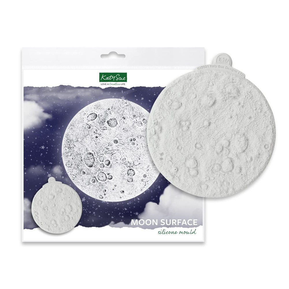 Katy Sue Silicone Mold with Moon Texture for Cake Decorating and Crafts