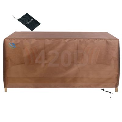 YSUEFIJO Garden Furniture Cover 80 x 80 x 120 cm, Waterproof Brown Cover for Garden Tables and Furniture Sets