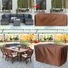 YSUEFIJO Garden Furniture Cover 80 x 80 x 120 cm, Waterproof Brown Cover for Garden Tables and Furniture Sets view 3
