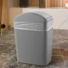 AnnkkyUS 16-Liter Plastic Trash Can with Swing Lid, Gray view 4