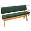 DEGAMO Dallas 2-Piece Bench Cushion Set for 4-Seat Bench, 195 cm, Dark Green view 4