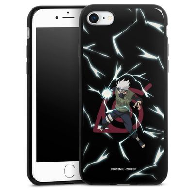 Extra-Thin Slim Case for Apple iPhone SE (2022), Black Silicone, Kakashi Naruto Shippuden