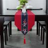 Highdi Modern Washable Table Runner with Handmade Tassels, Festive Red, 33 x 80 cm view 3