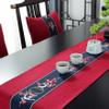 Highdi Modern Washable Table Runner with Handmade Tassels, Festive Red, 33 x 80 cm view 4