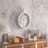 Menterry European Retro Oval Wall Clock, White view 4