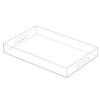 KEVJES Acrylic Tray with Recessed Handles, 10 x 15 in, Clear view 1