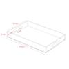 KEVJES Acrylic Tray with Recessed Handles, 10 x 15 in, Clear view 2