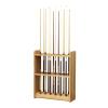 Wooden Pool Cue Rack for 12 Cues, Light Walnut view 1
