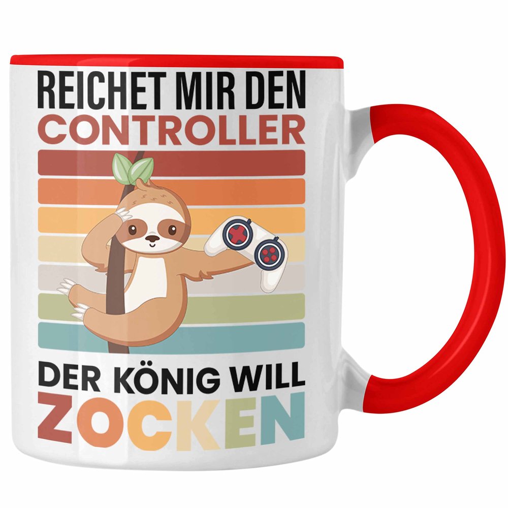 Trendation Controller King Gaming Mug, Red