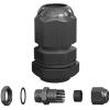 hb-digital 1× M12 Cable Gland for 3–6.5 mm Cables, IP68, Black view 1
