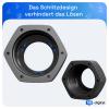 hb-digital 1× M12 Cable Gland for 3–6.5 mm Cables, IP68, Black view 4