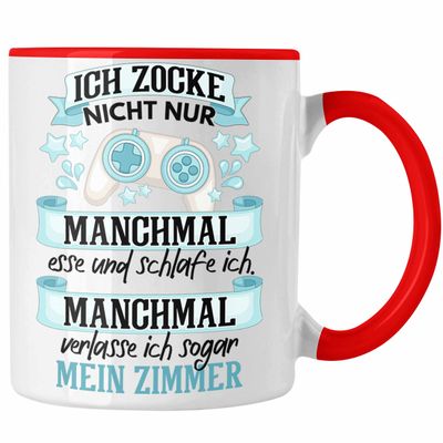 Trendation Gamer Coffee Mug for Boys, Red