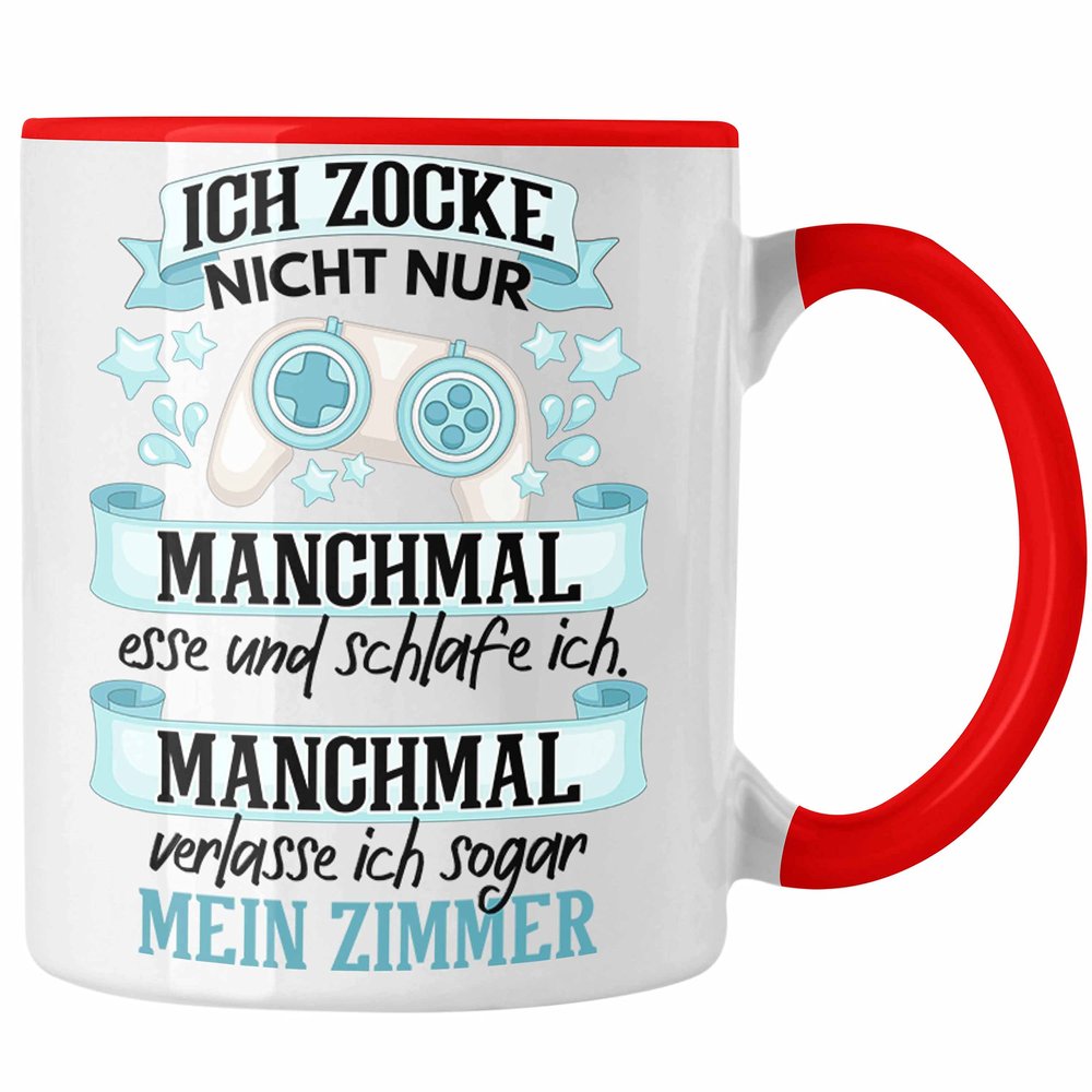 Trendation Gamer Coffee Mug for Boys, Red