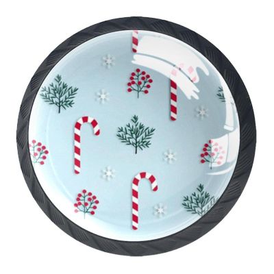 Christmas Candy Cane Drawer Knobs, 4-Pack