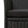 vidaXL 5-Piece Garden Dining Set with Cushions Poly Rattan Black view 4