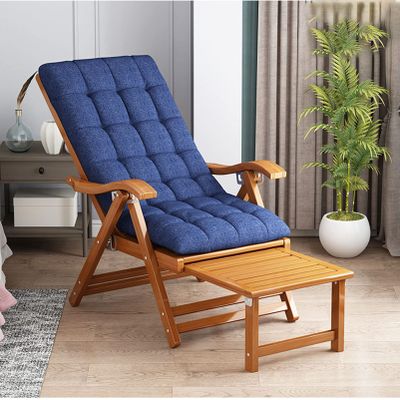 Ontihang Wooden Garden Recliner, Premium Folding Bamboo Rocking Chair