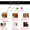 Gruytoie 130 x 200 cm Retro Natural Bamboo Roller Blind for Windows and Doors view 4