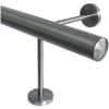TIBU V2A Stainless Steel Footrest, 33.7 mm, 160 cm, 3 Pairs of 15/15 cm Brackets view 1