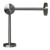 TIBU V2A Stainless Steel Footrest Rail, 33.7 mm, 580 cm, 7 Pairs of Brackets view 2