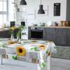 Oilcloth Tablecloth, Sunflowers & Basil, Rectangular, 120 x 500 cm, Washable view 2
