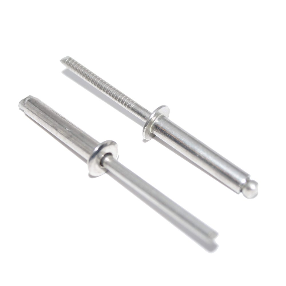 3.2 x 6 mm A2 (V2A) Stainless Steel Blind Rivets, Flat Head, Form A, 25-Pack