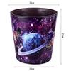 Scakbyer 10L PU Leather Wastebasket, Decorative, Waterproof, Starry Sky - 3 view 2