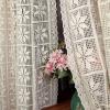 ksamwjf Beige Retro Openwork Semi-Transparent Curtain, 300 x 260 cm view 2