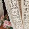 ksamwjf Beige Retro Openwork Semi-Transparent Curtain, 300 x 260 cm view 4