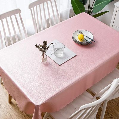 Qkoimpnrd Oilcloth Tablecloth, Pink, 140 x 180 cm