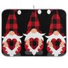 Three Buffalo Plaid Gnomes Kitchen Dish Drying Mat, 18 x 24 in view 1