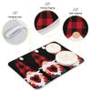 Three Buffalo Plaid Gnomes Kitchen Dish Drying Mat, 18 x 24 in view 4