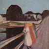 Zhyaunz on the Bridge 5D Diamond Painting Kit, Edvard Munch, 40 x 50 cm view 1