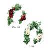HLTER Wedding Arch Flower Set, 2-Piece, Artificial Wine-Red Roses with Green Leaves view 4