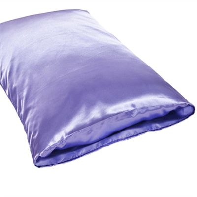 GSXLZ 2-Piece Satin Silk Pillowcase Set, Purple, 500 × 750 mm