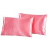 GSXLZ 2-Piece Satin Silk Pillowcase Set, Purple, 500 × 750 mm view 2