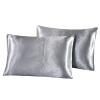 GSXLZ 2-Piece Satin Silk Pillowcase Set, Purple, 500 × 750 mm view 4